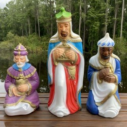 General Foam 3 Wise Men Large Nativity Blow Mold Set Christmas Lighted Outdoor