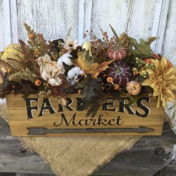 Farmers Market Fall Floral Arrangement, Autumn Pumpkin, Thanksgiving Decor