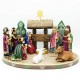 Carved wood wooden Nativity Manger Jesus Mary joseph christmas hand painted #1