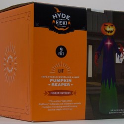 Halloween Gemmy 9 ft Fire & Ice Swirling Light Pumpkin Reaper Inflatable NIB