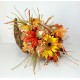 WICKER CORNUCOPIA FALL BASKET LARGE CENTERPIECE ARRANGEMENT THANKSGIVING TABLE