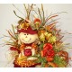 CENTERPIECE FALL BASKET SCARECROW FLOWER LARGE ARRANGEMENT AUTUMN THANKSGIVING