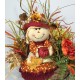 CENTERPIECE FALL BASKET SCARECROW FLOWER LARGE ARRANGEMENT AUTUMN THANKSGIVING