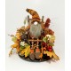 GNOME FUN CENTERPIECE FALL HARVEST THANKSGIVING LARGE ARRANGEMENT HANDMADE NEW