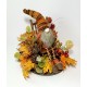 GNOME FUN CENTERPIECE FALL HARVEST THANKSGIVING LARGE ARRANGEMENT HANDMADE NEW