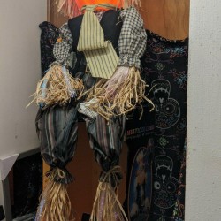 48” Fiber Optic Scarecrow Pumpkin JOL Autumn Fall Halloween Trendmasters 2002