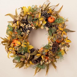 Balsam Hill Autumn Abundance Foliage Wreath 28