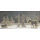 White Nativity Set  Modern Large Gorgeous Laser Cut 13 Figures Contemporary