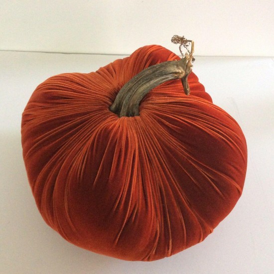 14” Bittersweet Original Velvet Plush Pumpkin Autumn Harvest Halloween Thanksgiv