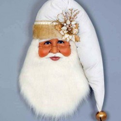 CHRISTMAS DECORATIONS - WINTER WHITE SANTA CLAUS WALL ART - 31