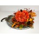 METAL PUMPKIN TRAY LARGE CENTERPIECE FALL HARVEST THANKSGIVING ARRANGEMENT NEW