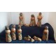 Mexico Hand Painted Pottery Nativity Set 11 Pieces Excellent Condition.