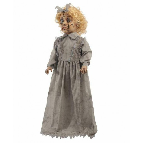 2.9 Foot Tall Creepy Talking Orphan Doll Scary Animatronic Halloween Decoration