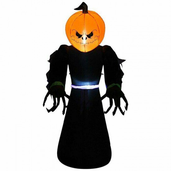 Halloween Pumpkin Reaper Lighted Yard Decoration Inflatable Outdoor Scary Large