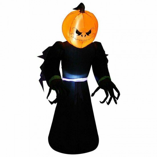 Halloween Pumpkin Reaper Lighted Yard Decoration Inflatable Outdoor Scary Large