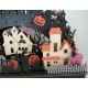 MARTHA STEWART LARGE LED LIGHTED DIE CUT WOODEN HALLOWEEN HAUNTED VILLAGE NEW