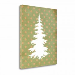 White Christmas Tree Bg by Tara Moss, Gallery Wrap Canvas  20