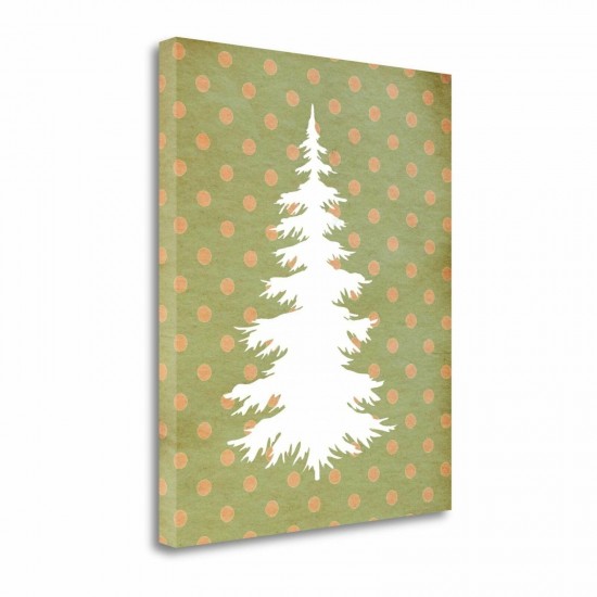 White Christmas Tree Bg by Tara Moss, Gallery Wrap Canvas  20