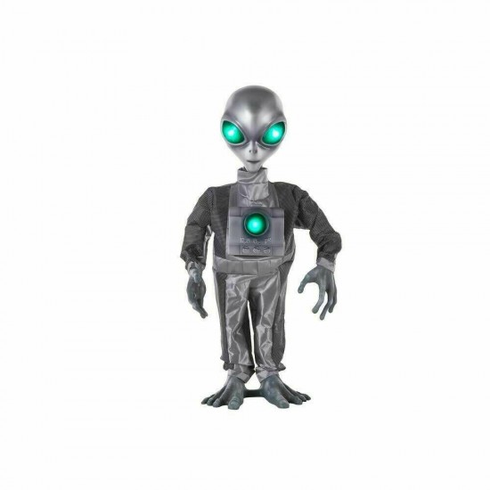 3 ft. Dancing and Moving LED Alien Halloween Decorations Sounds Animated Indoor