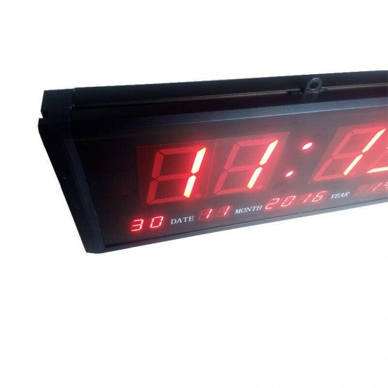 Large Digital Led Wall Modern Clock Timer with Calendar Temperature for Living R