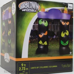 Gemmy 9 ft Lighted Halloween Scary Eyes Archway Airblown Inflatable