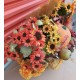 HUGE 3FT Fall HARVEST Pumpkin Floral DISPLAY Basket Thanksgiving HALLOWEEN