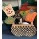 The Roundtop Collection Halloween/Fall Metal Basket and 5 Fall Metal Stakes