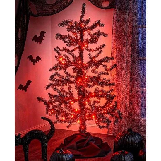 5 Ft Animated Twisting Branches SpOoKy Black Lighted Halloween TREE WATCH VIDEO