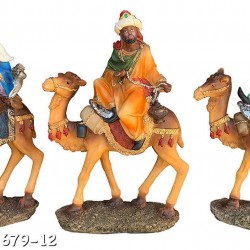 Three Wise Men Camel Christmas Nativity Statue Set, 12 Inch, 3 Piece Set