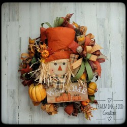 Scarecrow Wreath, Fall Wreath, Pumpkin Wreath, Fall Decor, Thanksgiving Wreath