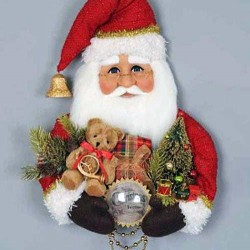 CHRISTMAS DECORATIONS - GIFT GIVING SANTA WALL ART - SANTA FRONT DOOR DECORATION