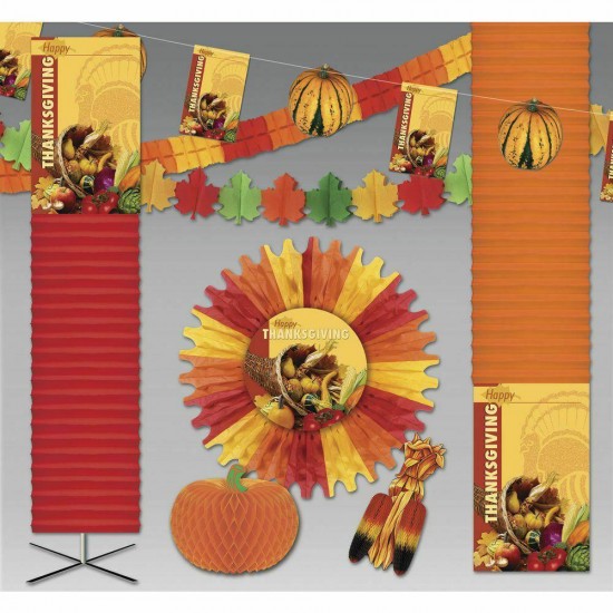 Thanksgiving Decorations Kit 6000 sq ft Bountiful Thanksgiving Deluxe Crepe Kit