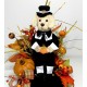 THANKSGIVING PILGRIM DOG CENTERPIECE FALL COLORS AUTUMN FLORAL ARRANGEMENT NEW