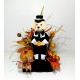 THANKSGIVING PILGRIM DOG CENTERPIECE FALL COLORS AUTUMN FLORAL ARRANGEMENT NEW