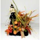 THANKSGIVING PILGRIM DOG CENTERPIECE FALL COLORS AUTUMN FLORAL ARRANGEMENT NEW