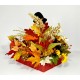 LARGE THANKSGIVING TURKEY CENTERPIECE FALL COLORS AUTUMN FLORAL ARRANGEMENT NEW