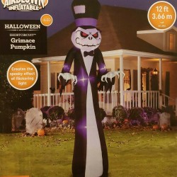 NEW Gemmy Halloween Airblown Inflatable Scary Reaper 12ft Tall 