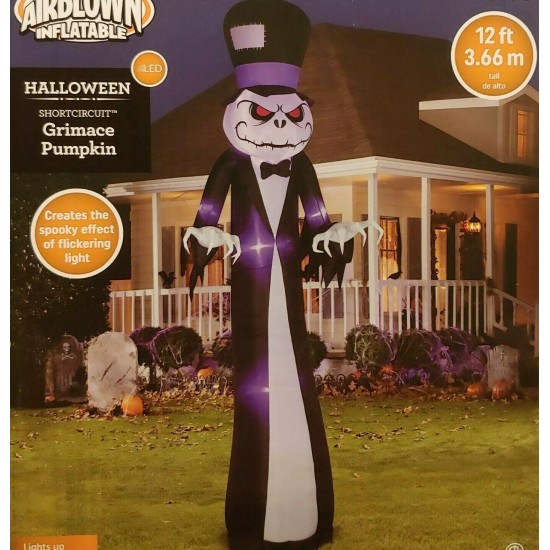 NEW Gemmy Halloween Airblown Inflatable Scary Reaper 12ft Tall 