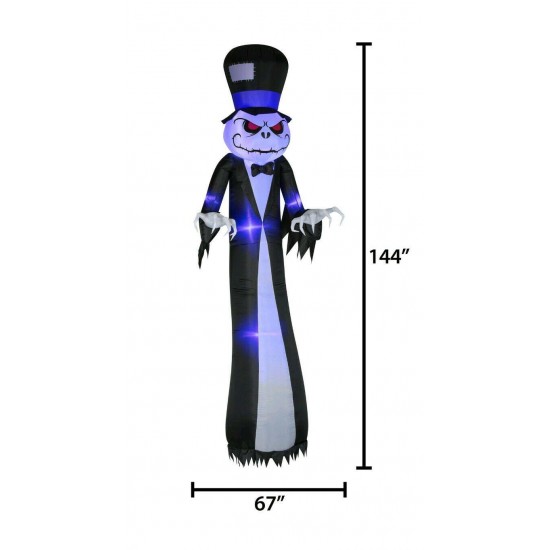 NEW Gemmy Halloween Airblown Inflatable Scary Reaper 12ft Tall 