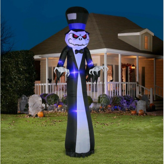 NEW Gemmy Halloween Airblown Inflatable Scary Reaper 12ft Tall 