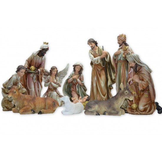 Holy Family Christmas Nativity Scene 18 Inch 11-Piece Large Color Set