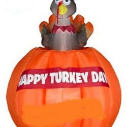 HALLOWEEN THANKSGIVING 4.5 FT ANIMATED TURKEY INFLATABLE AIRBLOWN YARD DECOR