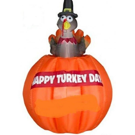 HALLOWEEN THANKSGIVING 4.5 FT ANIMATED TURKEY INFLATABLE AIRBLOWN YARD DECOR