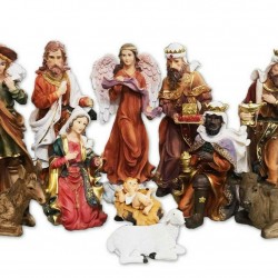 Holy Family Christmas Ornate Nativity Scene Ornate 18 Inch 11-Piece Set