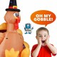 Holidayana Turkey with Pilgrim Hat Inflatable 6ft Thanksgiving Turkey with Pilgr