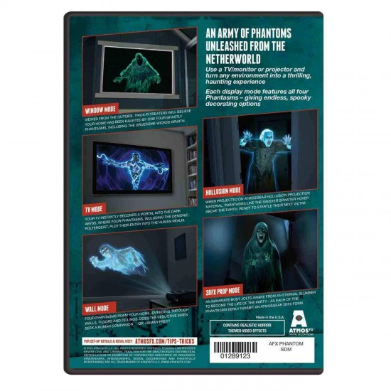 AtmosFearFX Phantasms Halloween DVD + 2 Screens (RD) + LED Projector