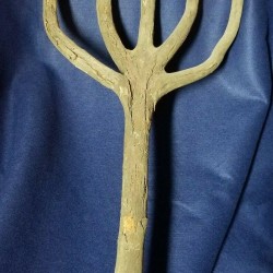 Tree Branch Primitive Pitchfork Spooky Ceremonial Prop Witchy Halloween Decor