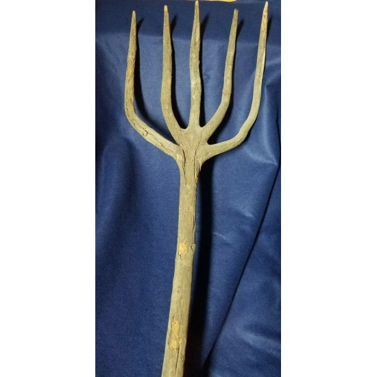 Tree Branch Primitive Pitchfork Spooky Ceremonial Prop Witchy Halloween Decor