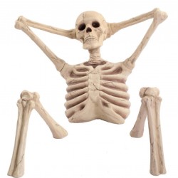 Halloween Indoor Outdoor Decorations Scary Lounging Yard Skeleton House Prop NIB