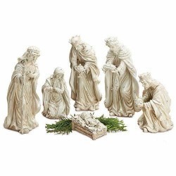 Burton & Burton Distressed With Nativity White